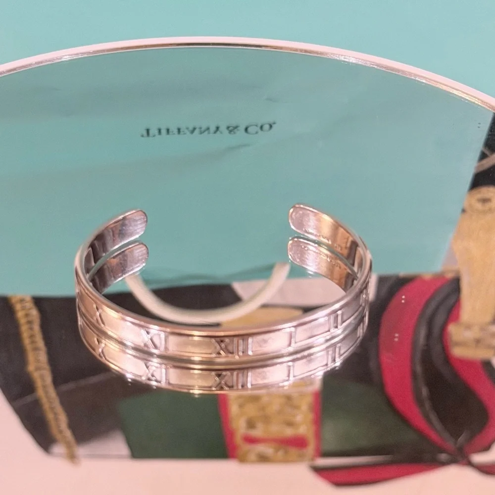 🔥 TIFFANY & Co. ATLAS CUFF BRACELET AG925 SILVER SIZE 6”